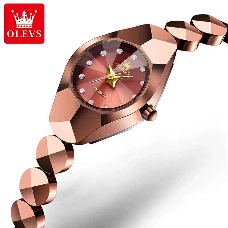 Olevs Tungsten Steel Copper Dial Ladies Watch | 7007